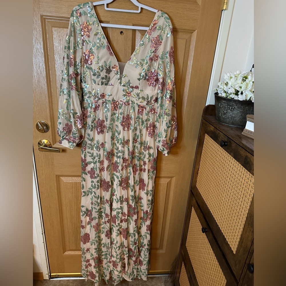 Floral Embroidered Maxi Dress